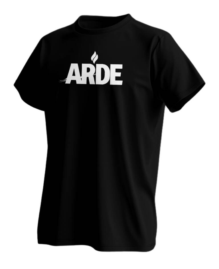 Tshirt Arde (1) Blanco - Negro